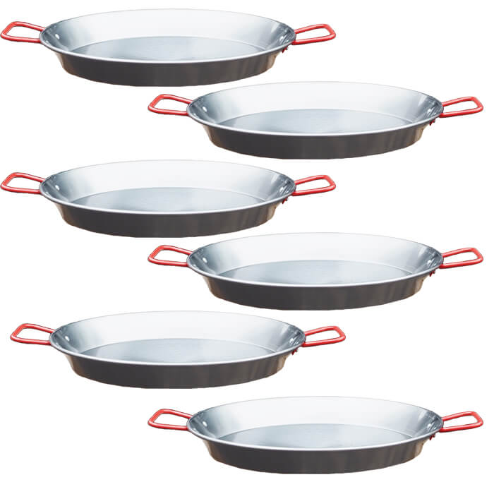 Paella Tapas catering 24 cm - 6 ks ocelových pánví