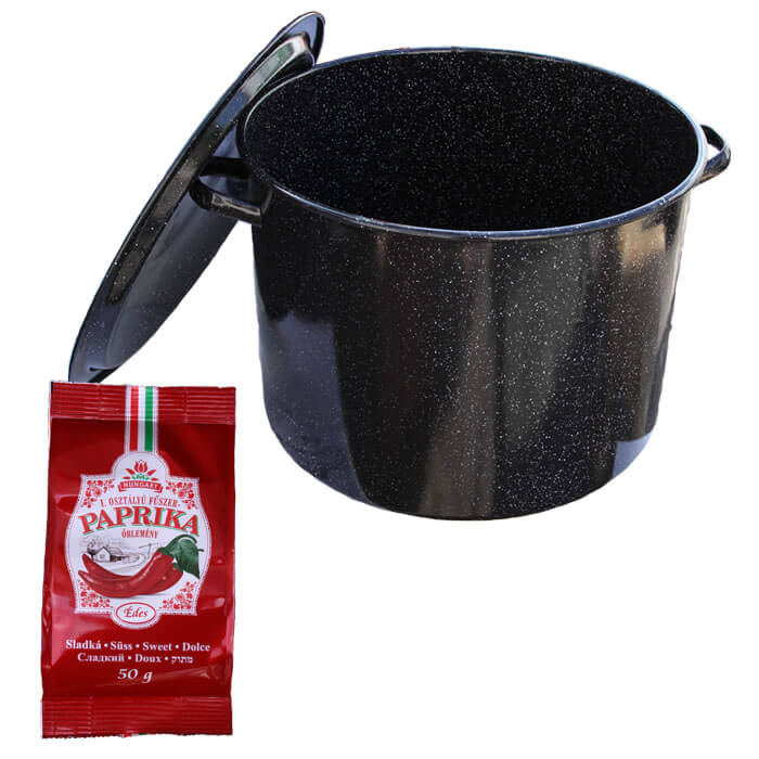 Smaltovaný hrnec s poklicí 50 L + Paprika 50 g