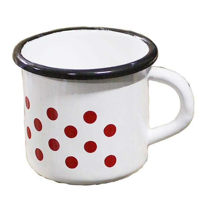 Smaltovaný hrnek 250 ml (tečky)