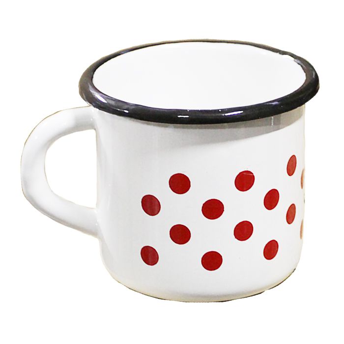 Smaltovaný hrnek 500 ml (tečky)
