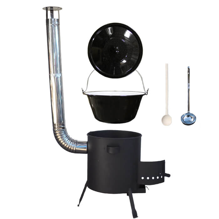 Smaltovaný kotlík 25 L + žáruvzdorná kotlina (1 mm) 42 PLUS 600