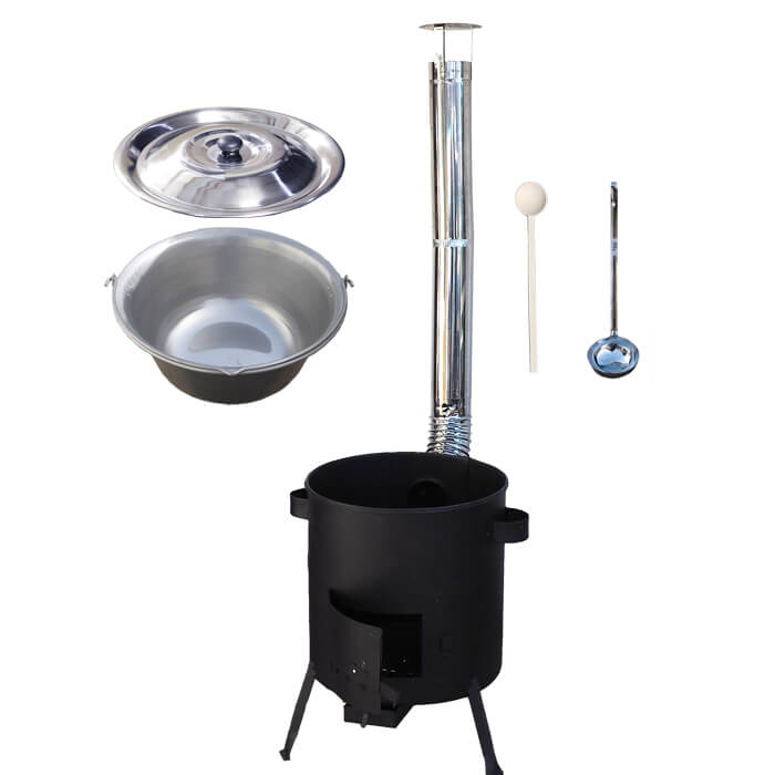 Železný kotlík 20 L (0,75 mm) + žáruvzdorná kotlina (1 mm) 42 PLUS 600