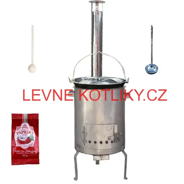 Smaltovaný kotlík 25 L (1,2 mm) + nerezová kotlina (1,5 mm) 42 cm STRONG EXCLUSIVE