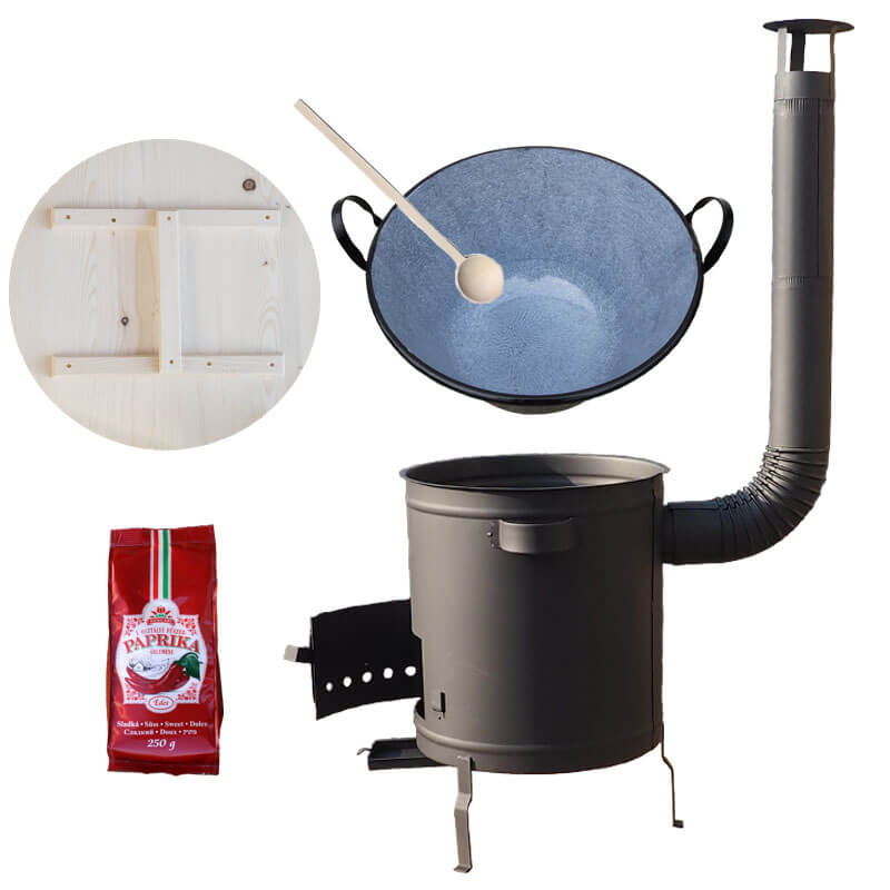 Smaltovaný kotel 100 L + silná kovová kotlina 60 cm (1,5 mm) STRONG PLUS 600 + sladká paprika 250 g