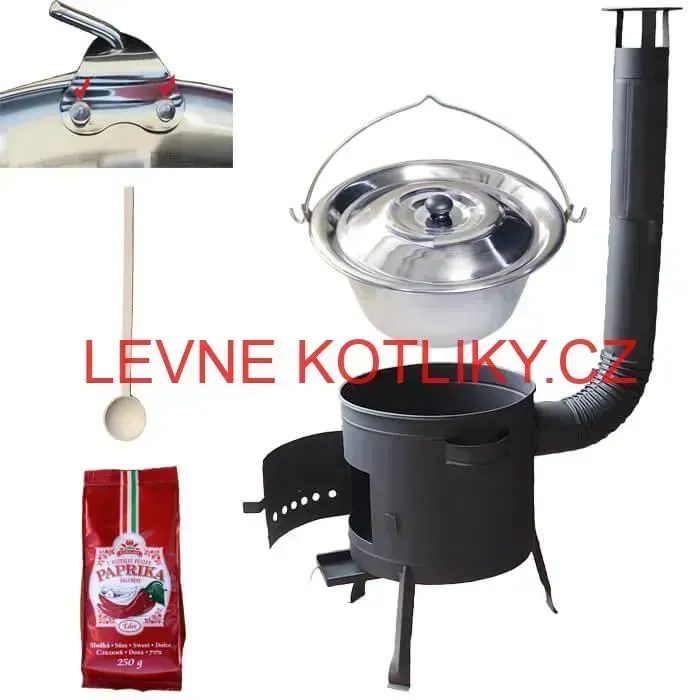 Nerezový kotlík 20 L (1,2 mm) INOX + silnostěnná (1,5 mm) žáruvzdorná kotlina BALKY STRONG 42 PLUS 600