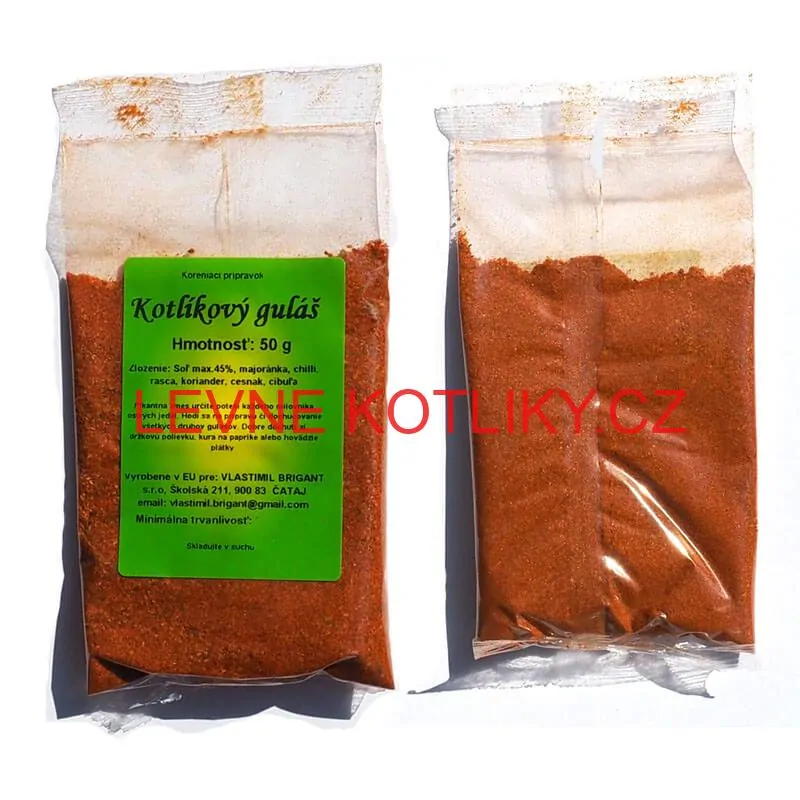 Smaltovaný kastrol s poklicí 5 L červený + pikantní směs koření 50 g Kotlíkový guláš