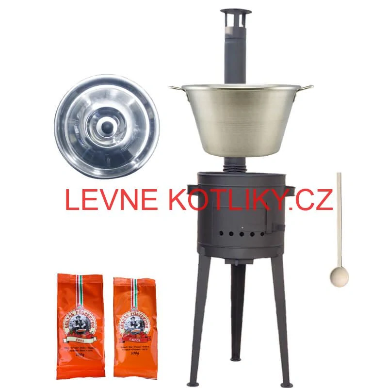 Nerezový kotel 40 L + vysoká kotlina 47 cm (1,5 mm) HODO Plus 600 + paprikové koření na guláš