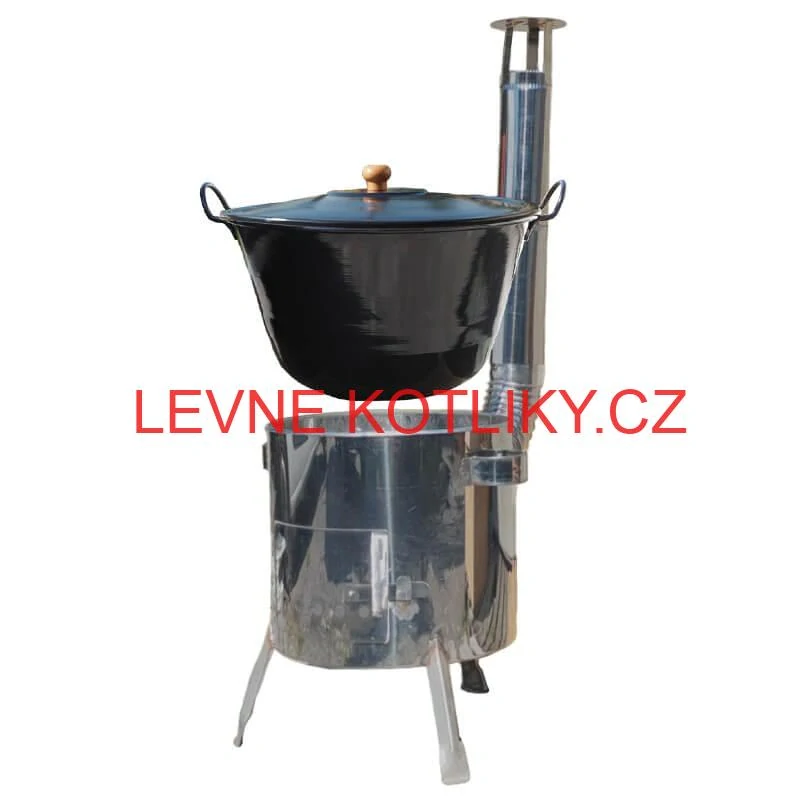 Smaltovaný kotel 60 L + nerezová kotlina 53 cm LUSTRO