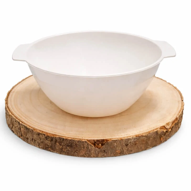 Dřevěný podnos z přírodního plátku dřeva s kůrou Ø 20–24 cm