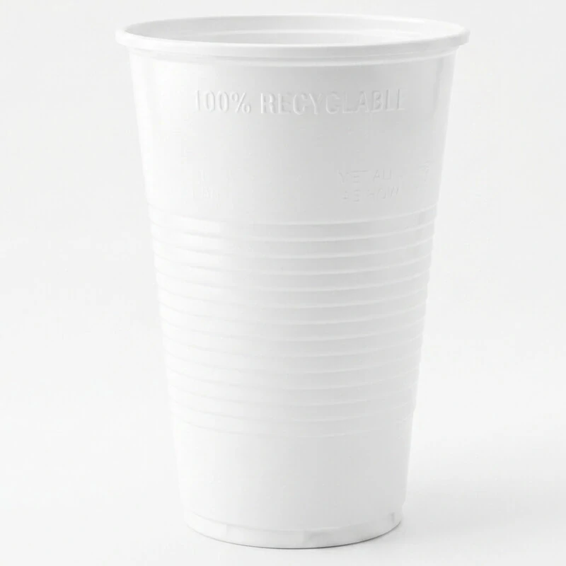 Jednorázový plastový bílý kelímek na studený nápoj 500 ml 12 ks