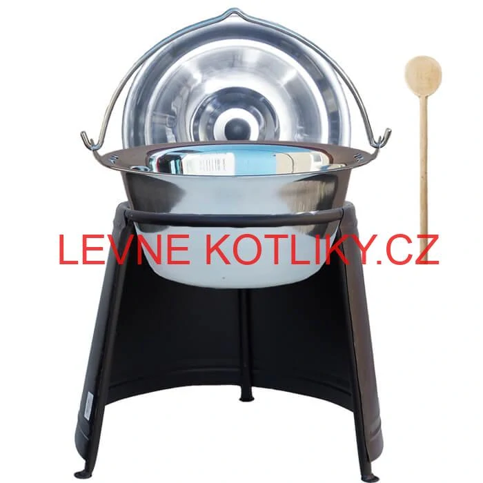 Nerezový kotlík 14 L (0,8 mm) + poklice + chránič plamene