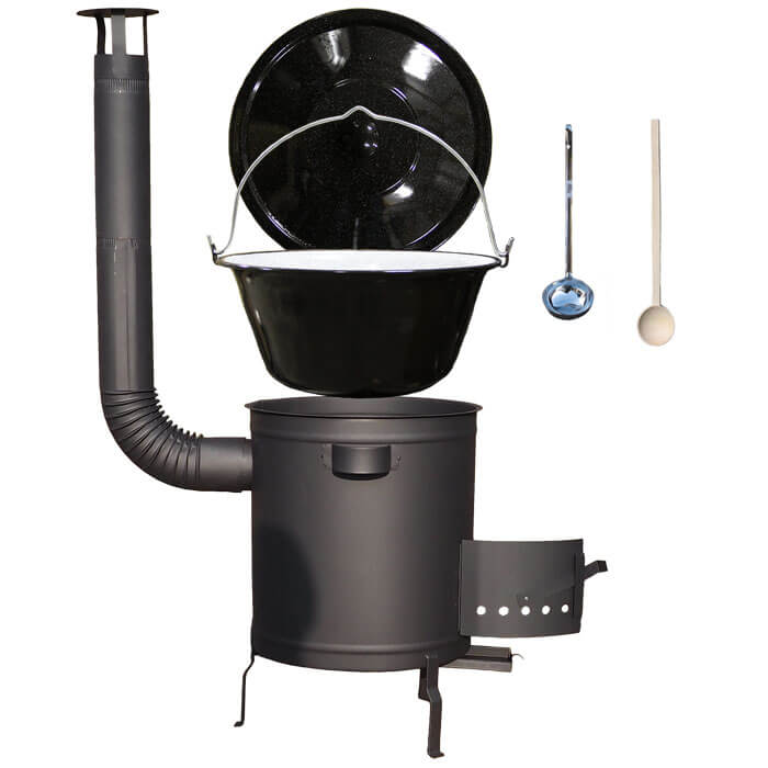 Smaltovaný kotlík 25 L (1,2 mm) + hrubostěnná (1,5 mm) a žáruvzdorná kotlina 42 PLUS 600