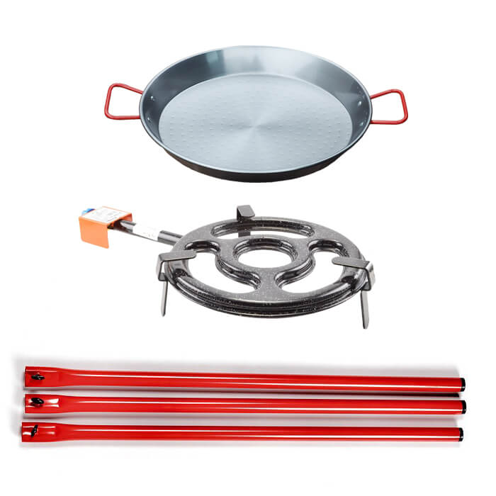 Paella pánev 38 cm s hořákem 10,8 kW PLUS a stojanem