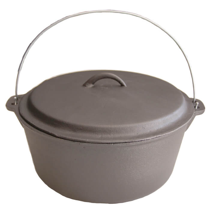 Litinový kotlík 7,2 L + litinová poklice
